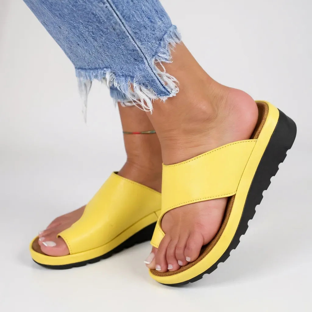 Cleo damesplateausandalen met open neus