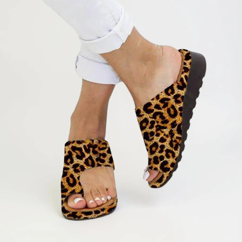 Cleo damesplateausandalen met open neus