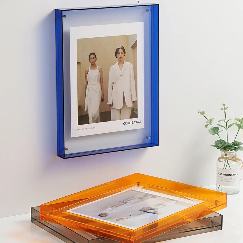 Levendig Acrylen Displayframe – Kleurrijke Hedendaagse Fotolijst