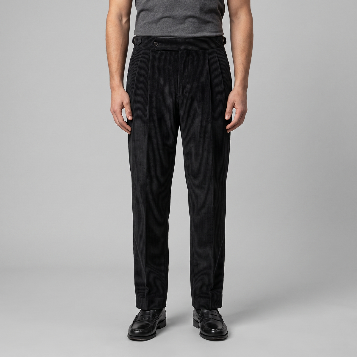 Corduroy Pleated Trousers Heren Klassiek Formeel — afbeelding 7