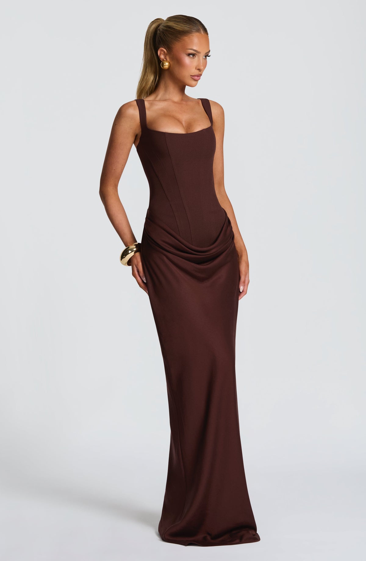 Indy bodycon maxi-jurk