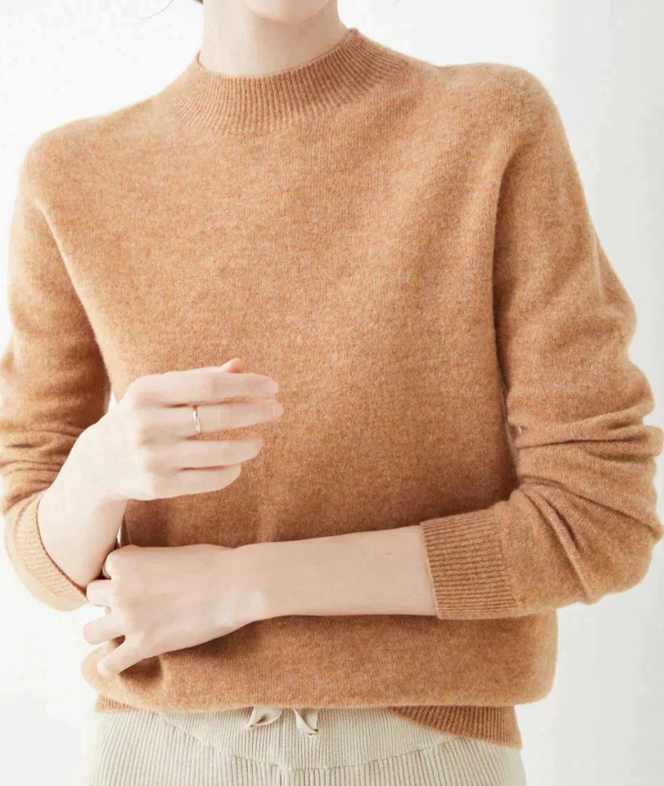 Cashmere trui met ronde hals voor dames