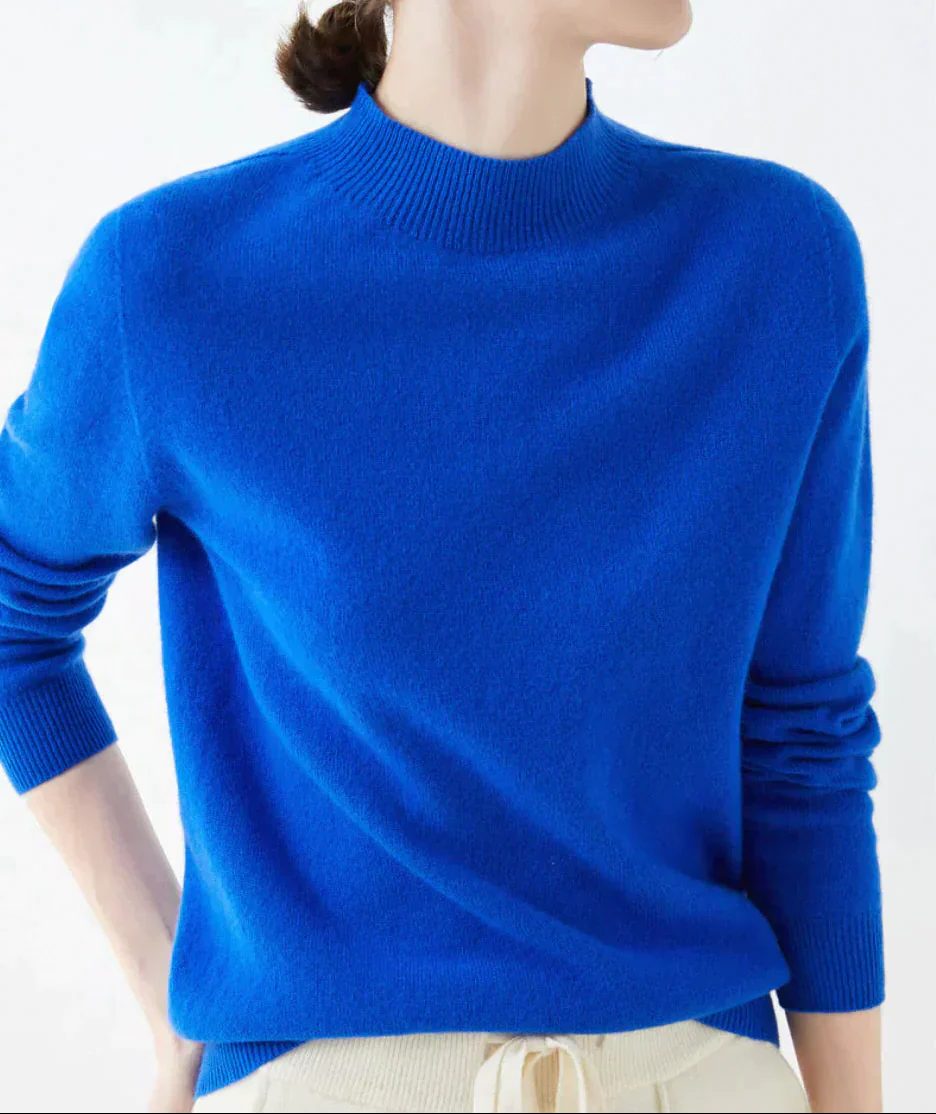 Cashmere trui met ronde hals voor dames