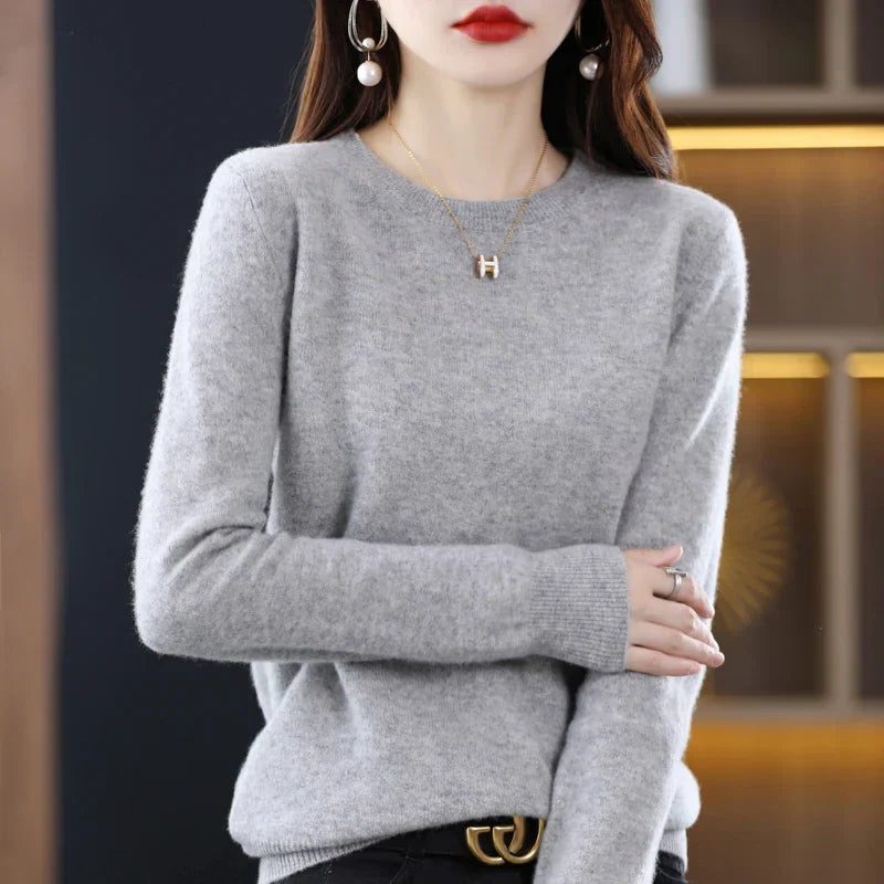 Cashmere trui met ronde hals voor dames