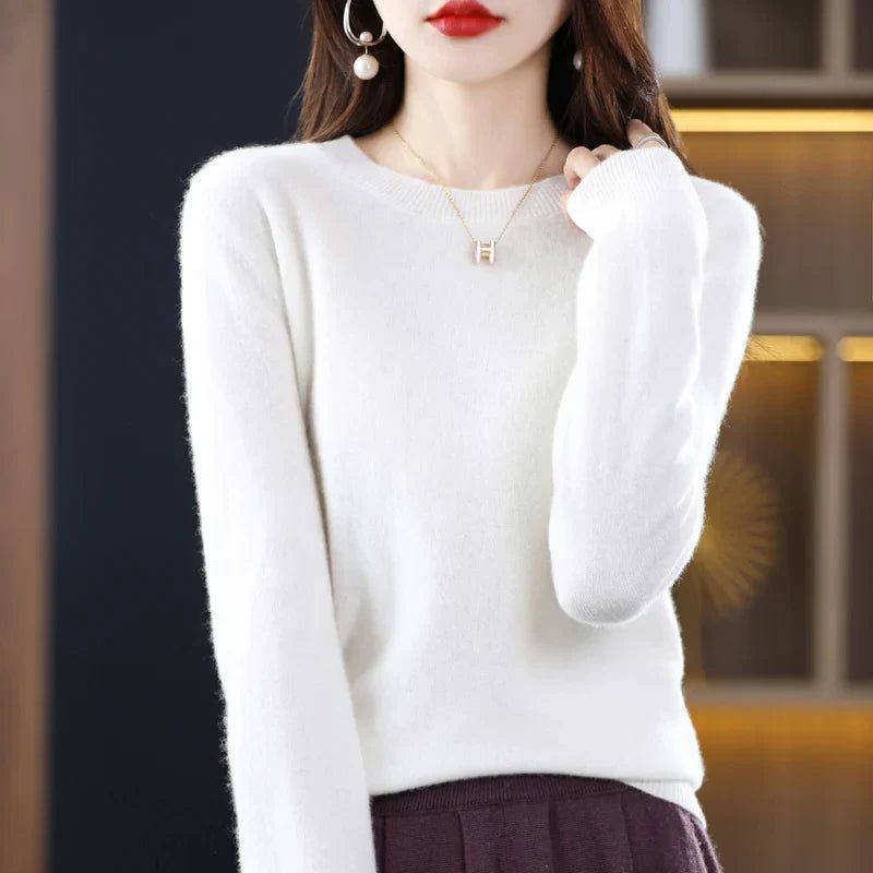 Cashmere trui met ronde hals voor dames