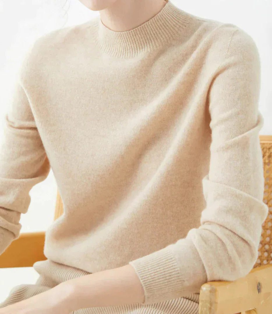 Cashmere trui met ronde hals voor dames