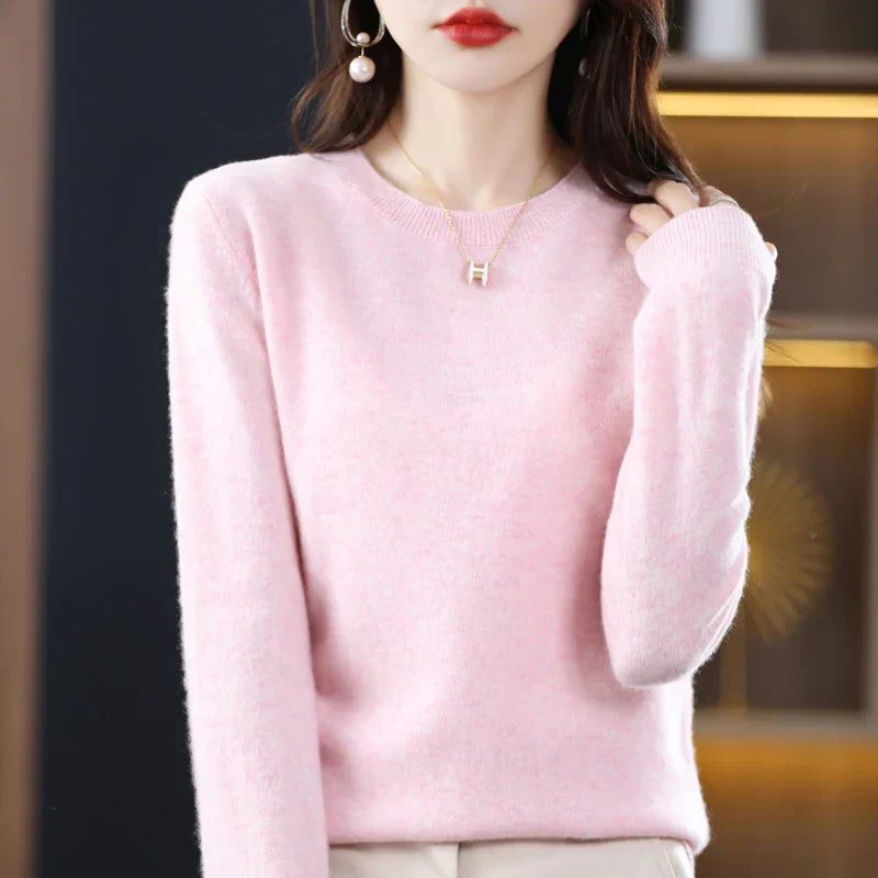 Cashmere trui met ronde hals voor dames
