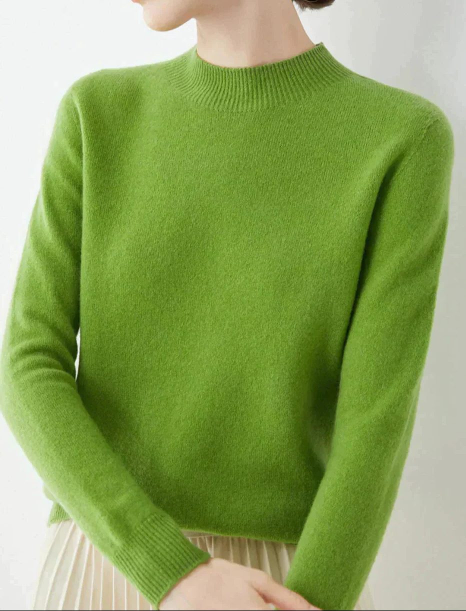 Cashmere trui met ronde hals voor dames