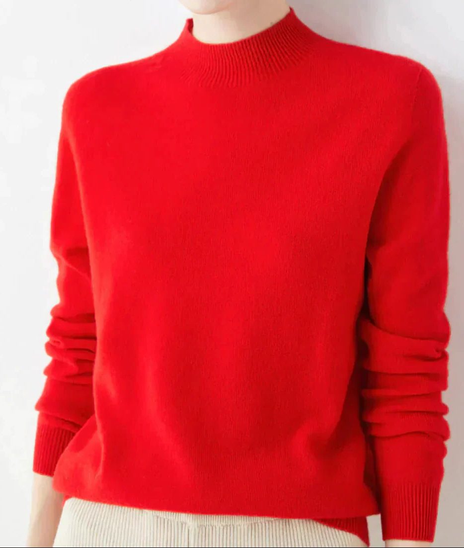 Cashmere trui met ronde hals voor dames