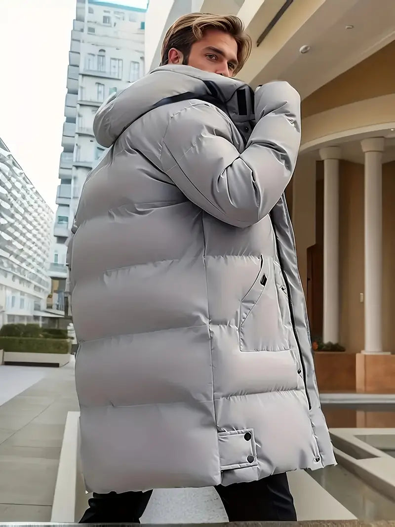 Premium lange Puffer Winterjas Met Capuchon Voor Heren - Nordfall