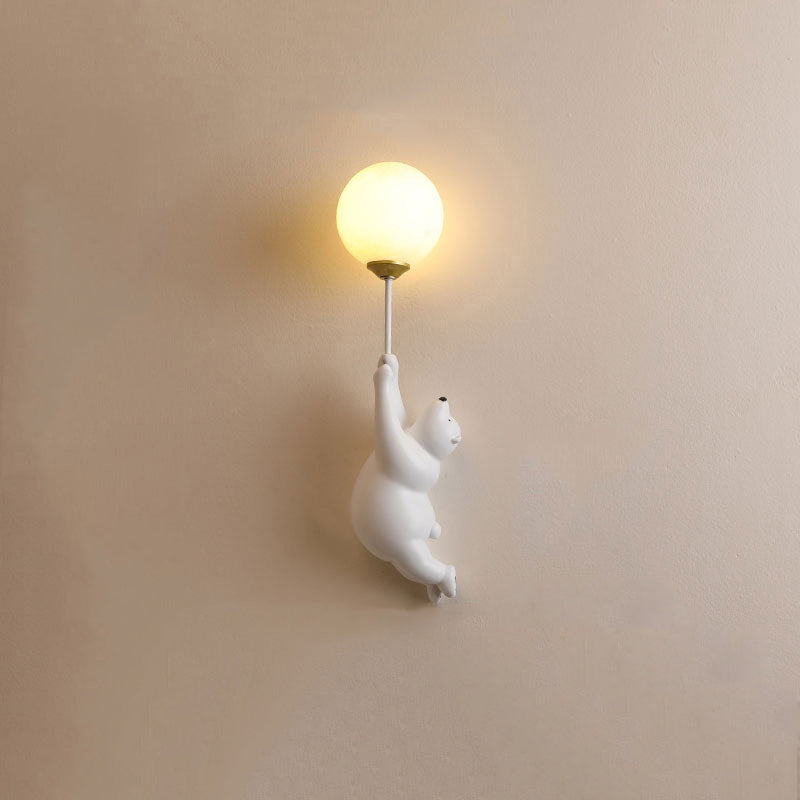 Schattige Beer Wandlamp met Decoratief Ballonlicht voor Kinderkamer