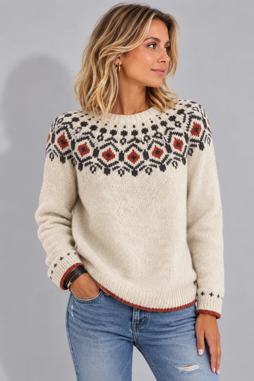 Dalia damestrui met Fair Isle-patroon