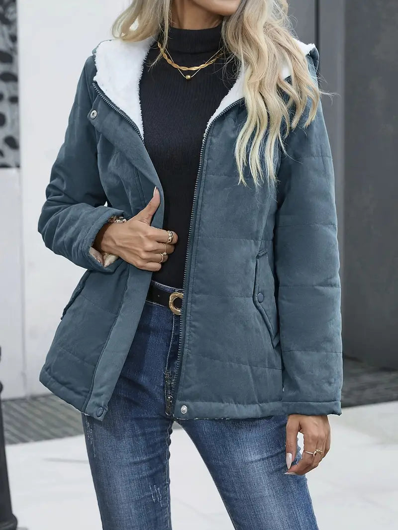 Winterjas Met Bontvoering Voor Dames - Carla