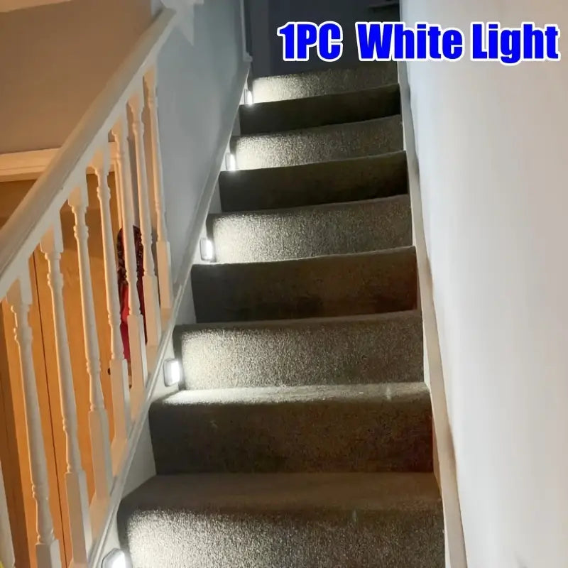 jouwwinkelGlow 6-LED Bewegingssensor Licht – Draadloos Nachtlampje op Batterij voor Binnengebruik, Trap, Keuken & Kast