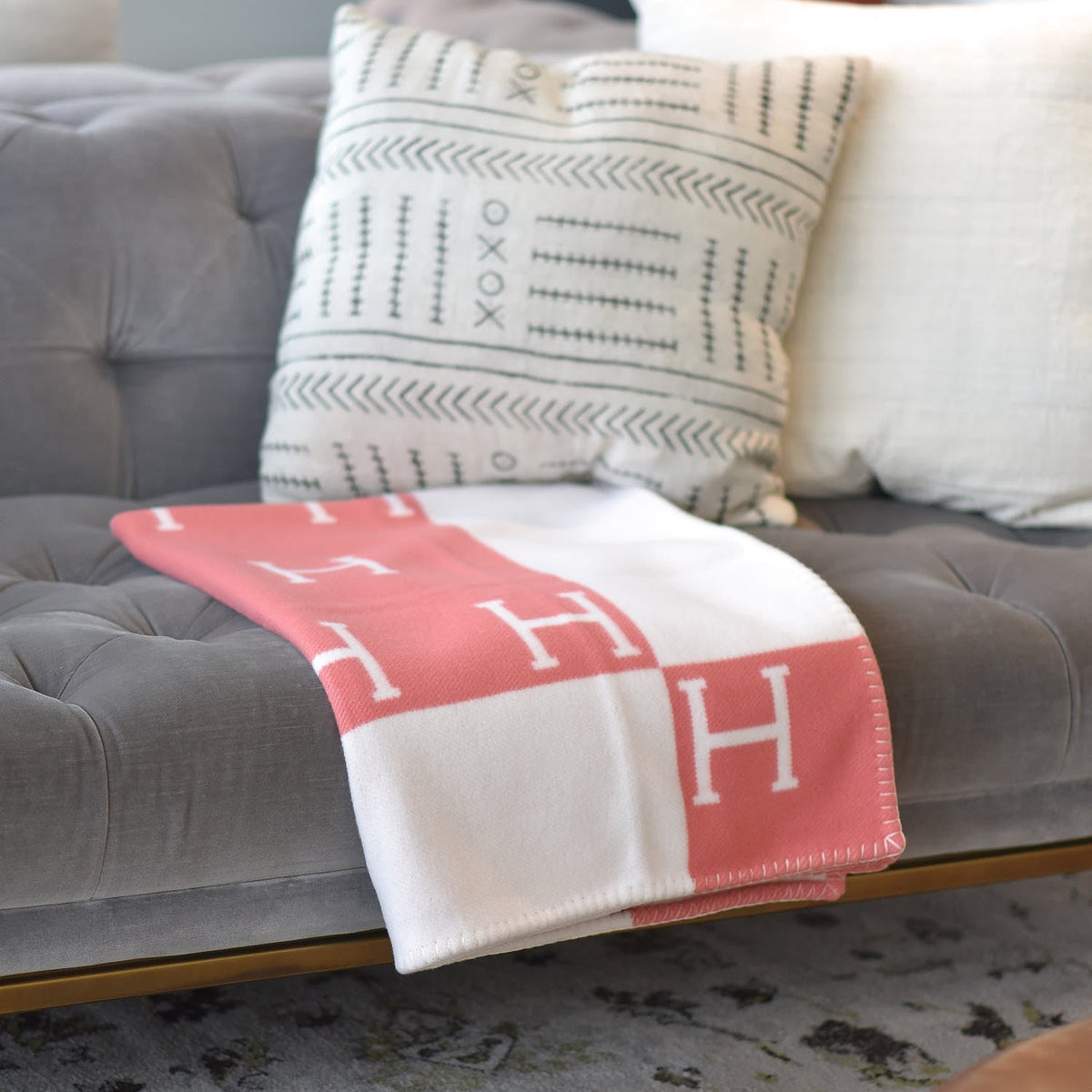Premium Kasjmier en Wollen Plaid | Zacht en Luxueus | Goud