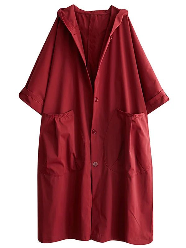 Lange waterafstotende Trenchcoat Voor Dames