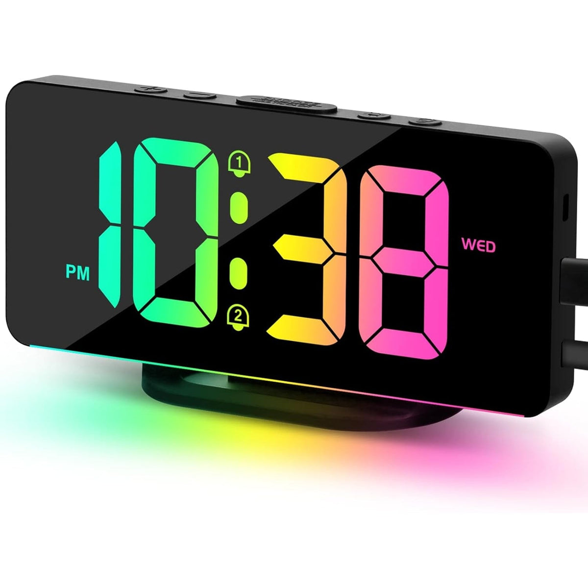 Digitale klok met seconden en groot 10-inch display voor ouderen met kalender, dag en datum