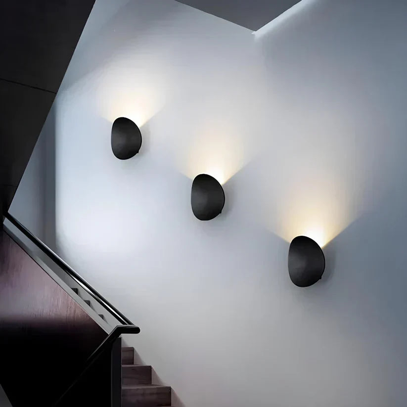 Disk metalen wandlamp