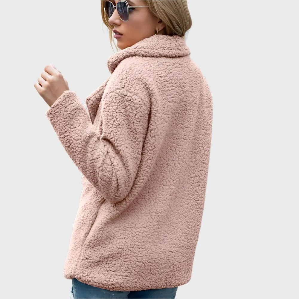 Dorothy double-breasted sherpajack voor dames