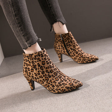 Elegante Enkellaarzen Met Hak Dames