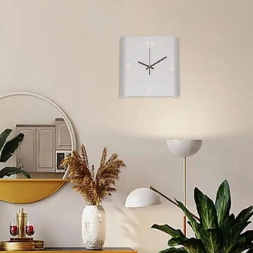 Vierkante Dubbelzijdige Wandklok | Verlicht Minimalistisch Design