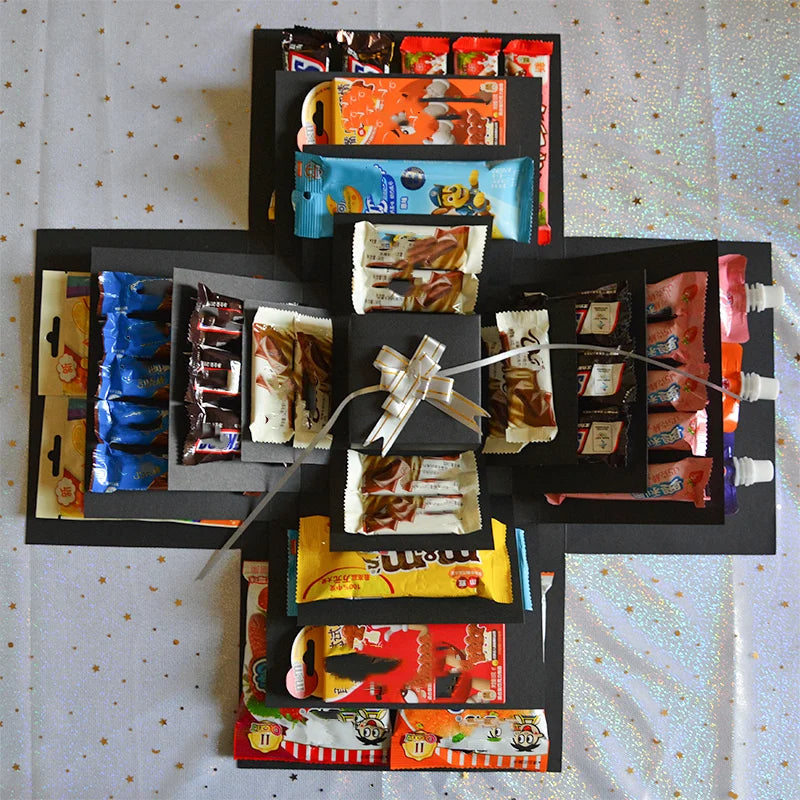 Explosiedoos voor cadeaus en herinneringen