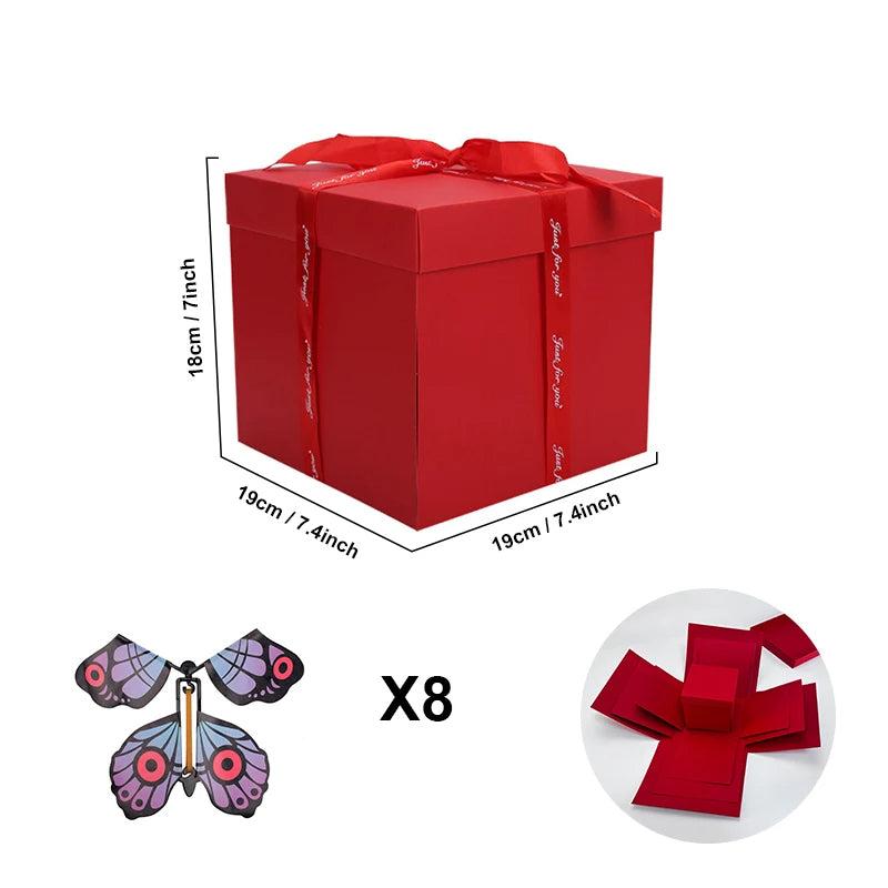 Explosiedoos voor cadeaus en herinneringen