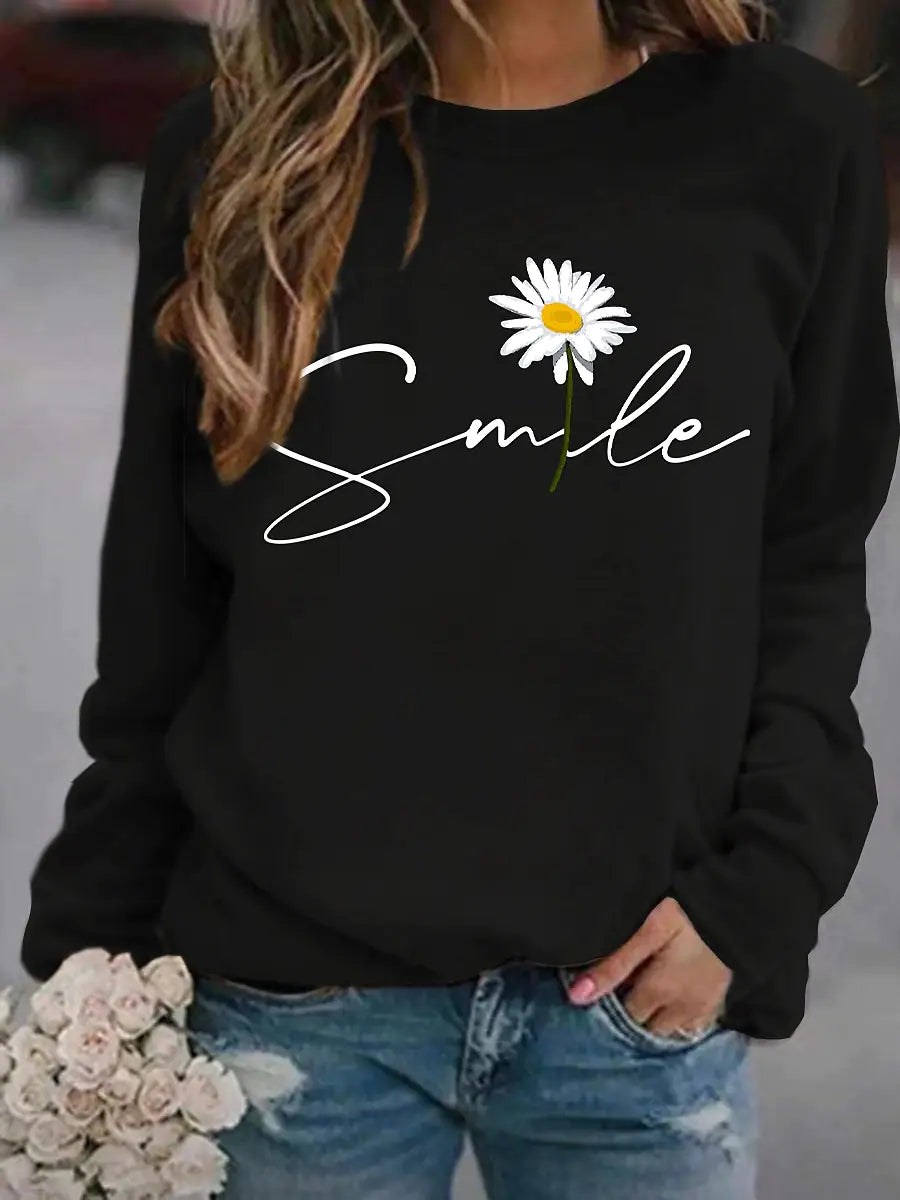 Comfortabele Dames Trui Met Print - Sunny
