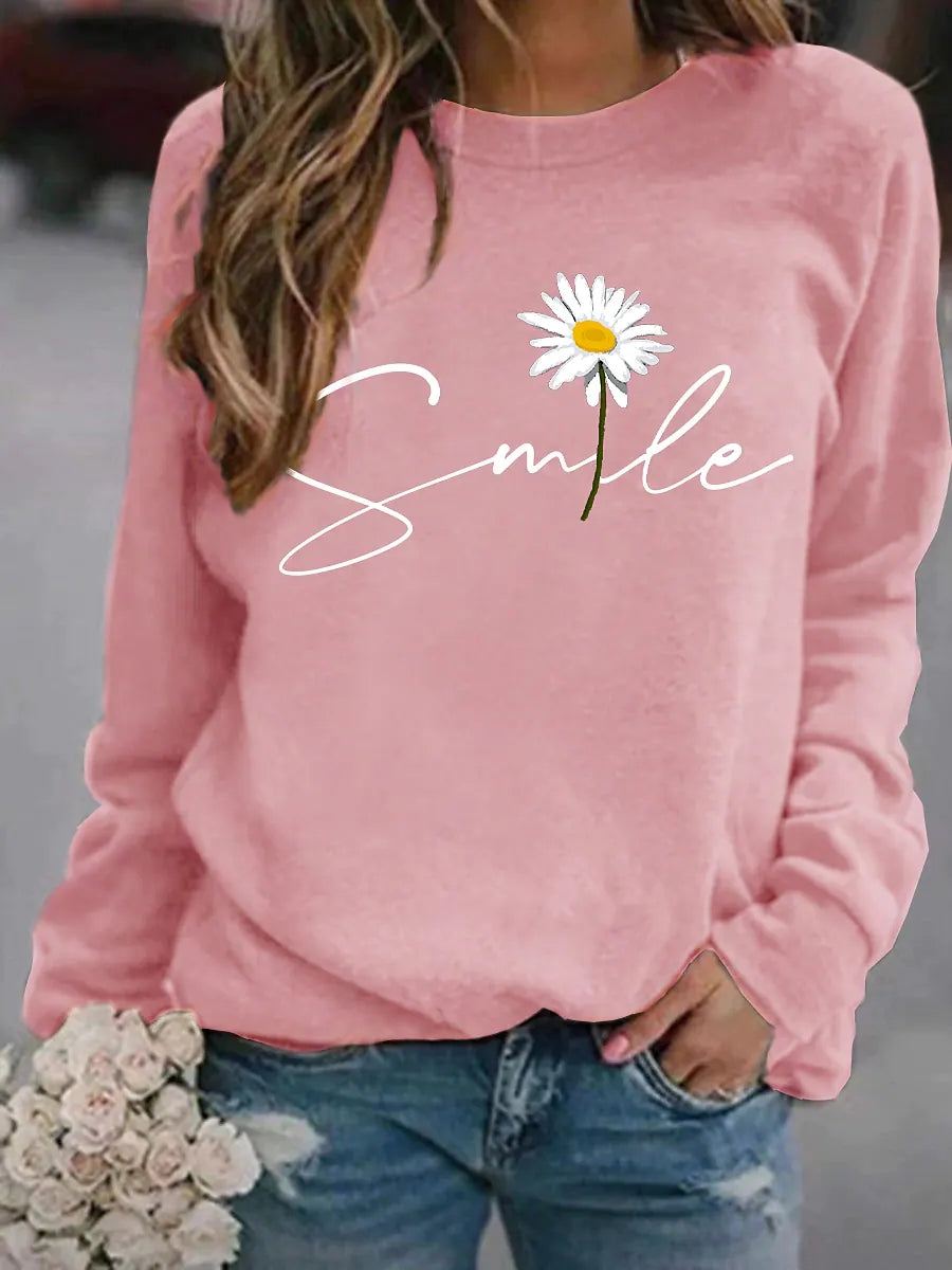 Comfortabele Dames Trui Met Print - Sunny
