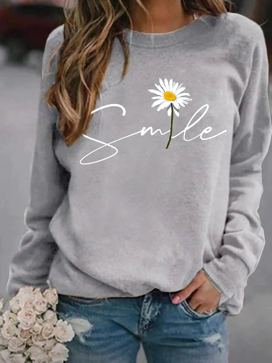 Comfortabele Dames Trui Met Print - Sunny