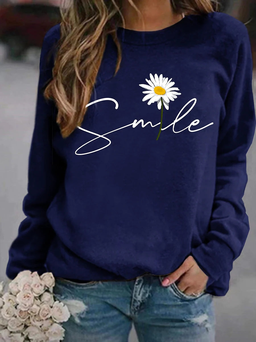 Comfortabele Dames Trui Met Print - Sunny