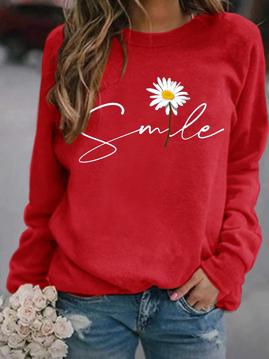 Comfortabele Dames Trui Met Print - Sunny