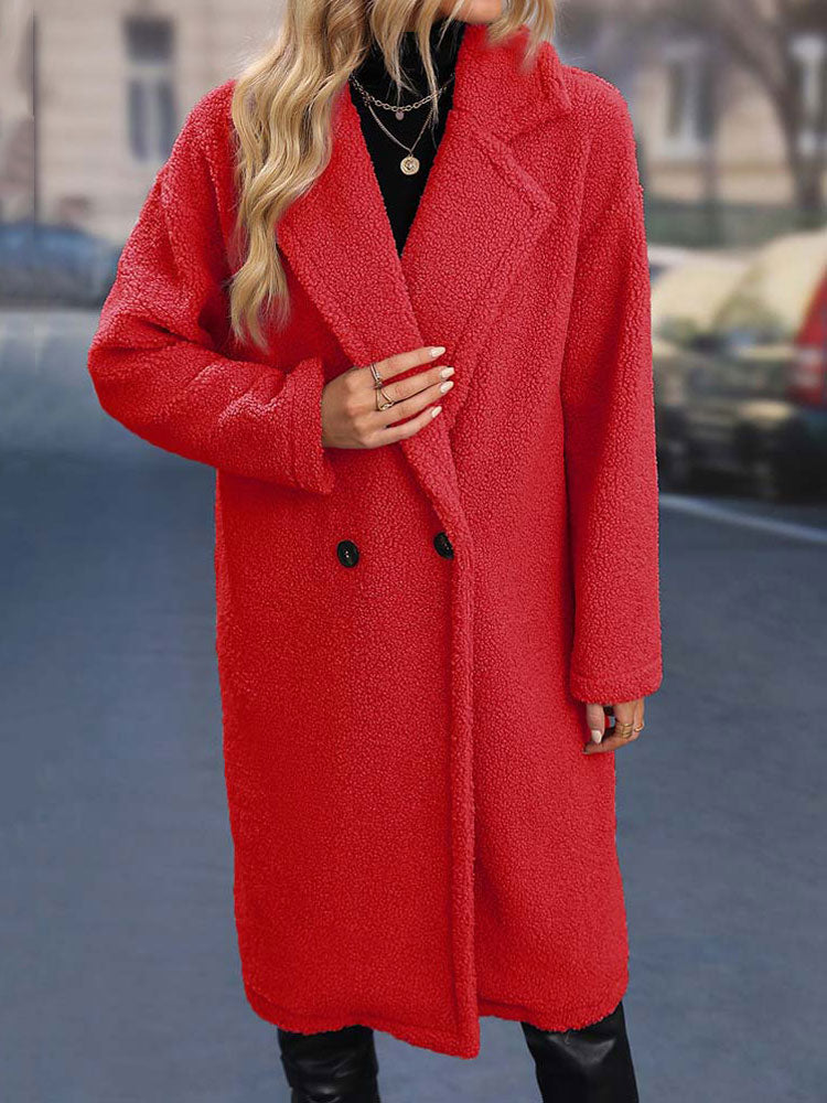 Lange Teddy Winterjas Voor Dames - Faux