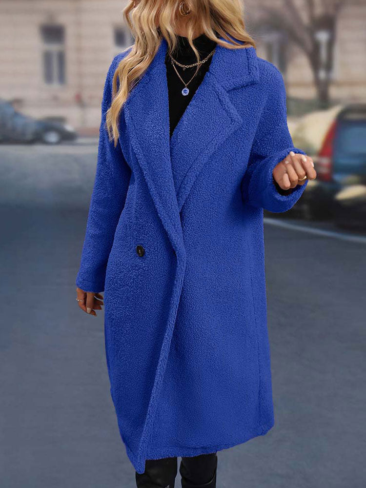 Lange Teddy Winterjas Voor Dames - Faux