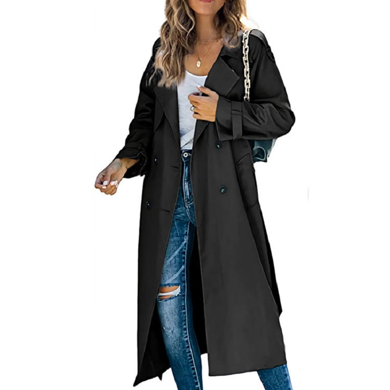 Lange trenchcoat voor dames