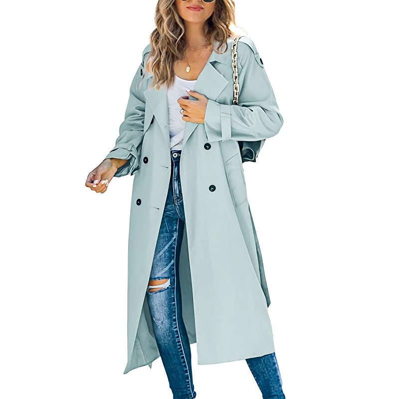 Lange trenchcoat voor dames