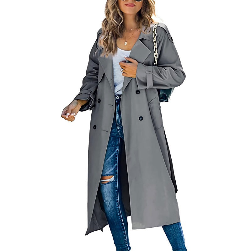 Lange trenchcoat voor dames