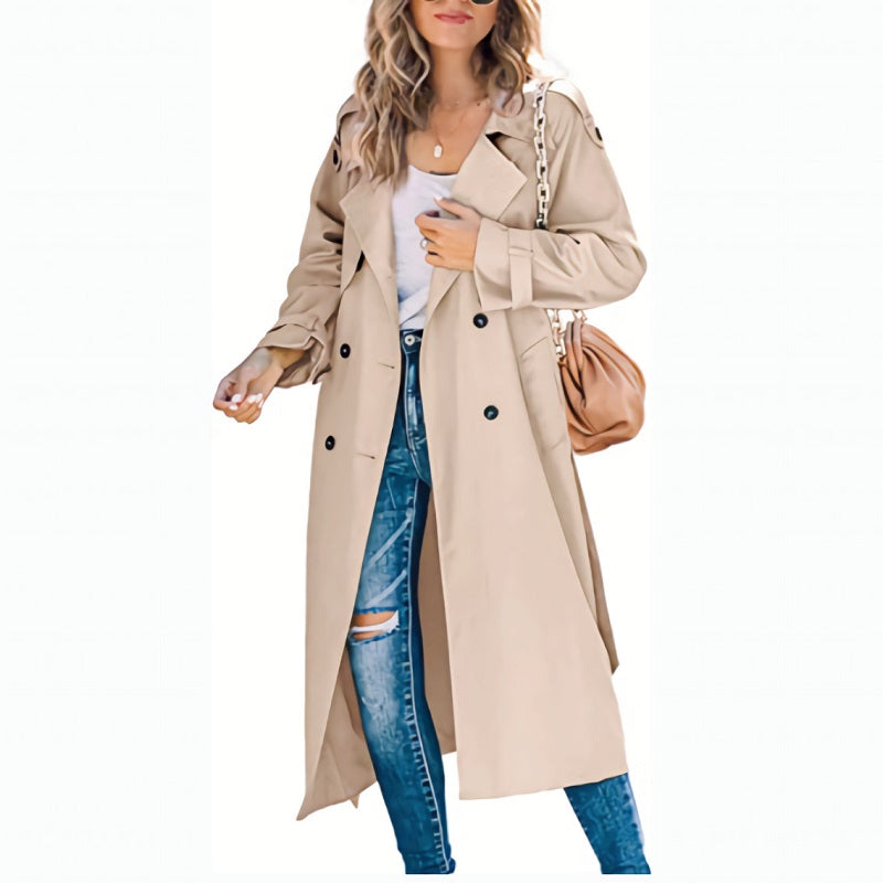 Lange trenchcoat voor dames