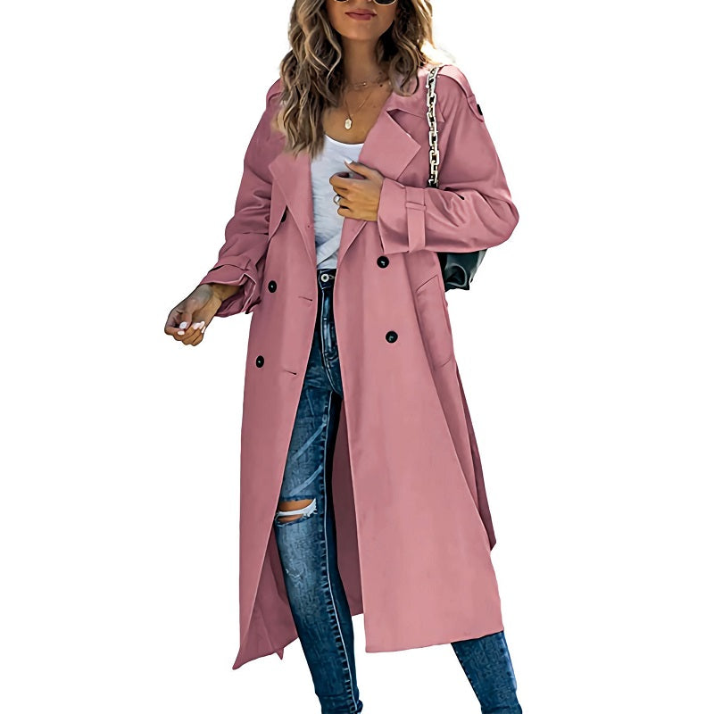 Lange trenchcoat voor dames