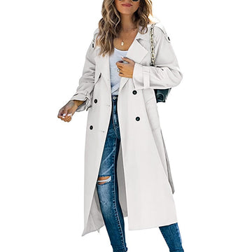 Lange trenchcoat voor dames