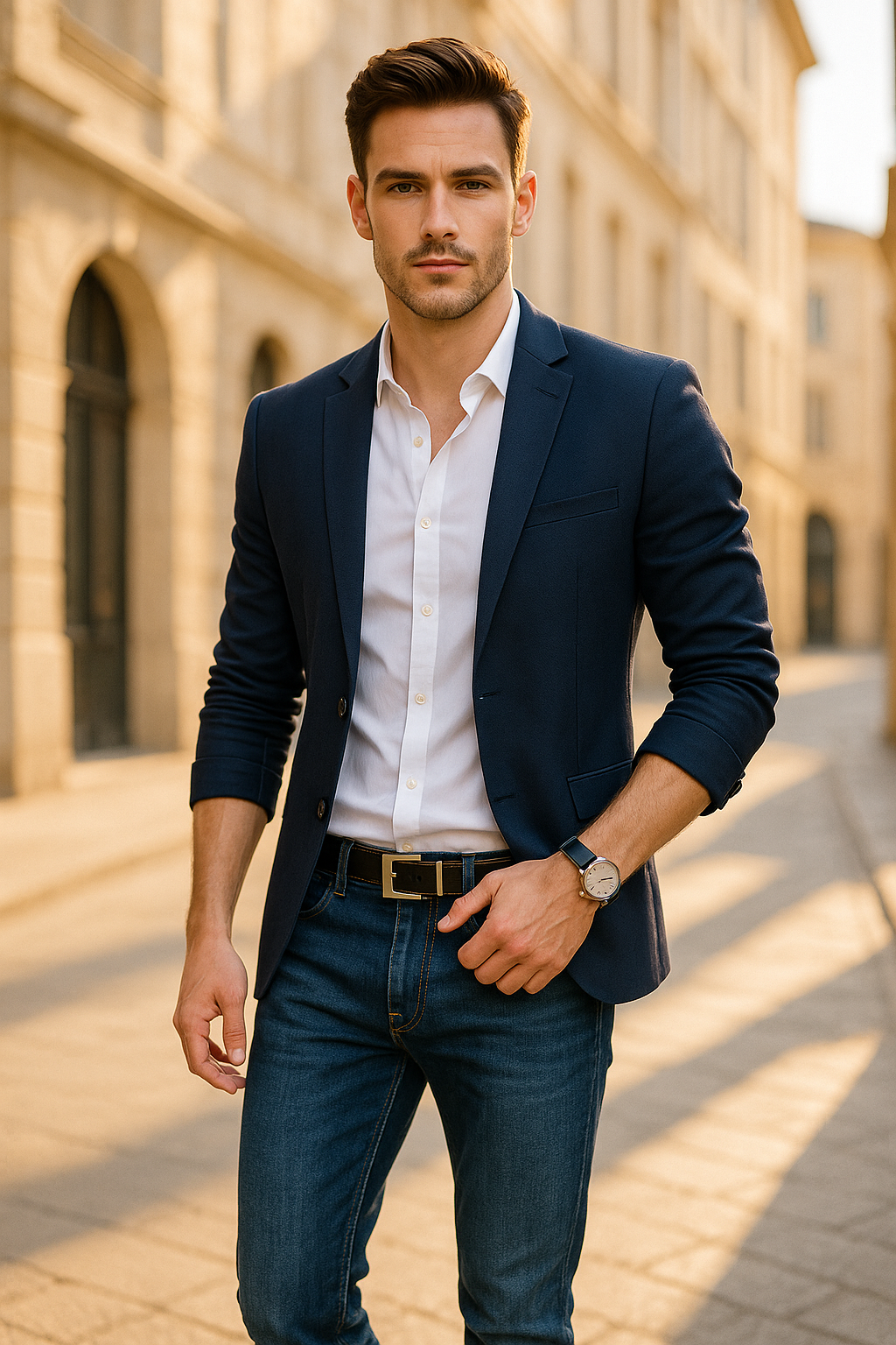 Stijlvolle slim fit herenblazer