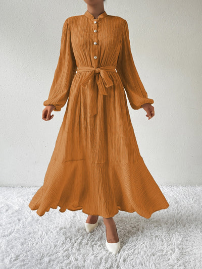 Stijlvolle Boho Maxi Jurk Met lange Mouwen