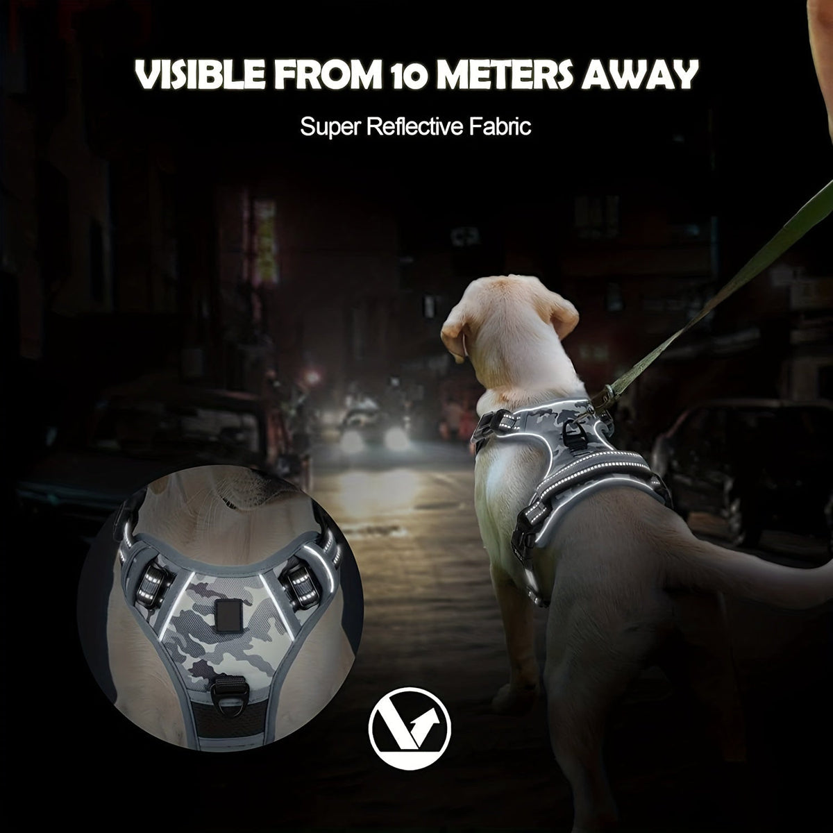 Reflecterend Anti-Trek Tuigje voor Honden – Gemakkelijk Wandelen en Trainen met Handvat