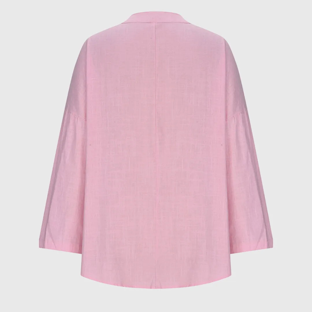 Eglantine tuniekblouse met V-hals en lange mouwen voor dames