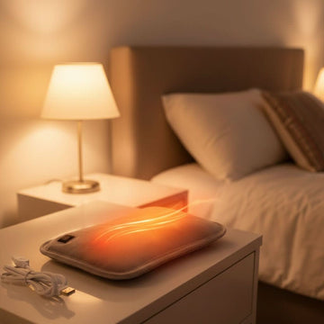 Elektrisch warmtekussen met USB-voeding, pluche stof en instelbare warmtestanden voor verlichting van rugpijn