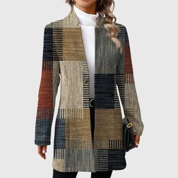 Elle lange damesblazer met patroon