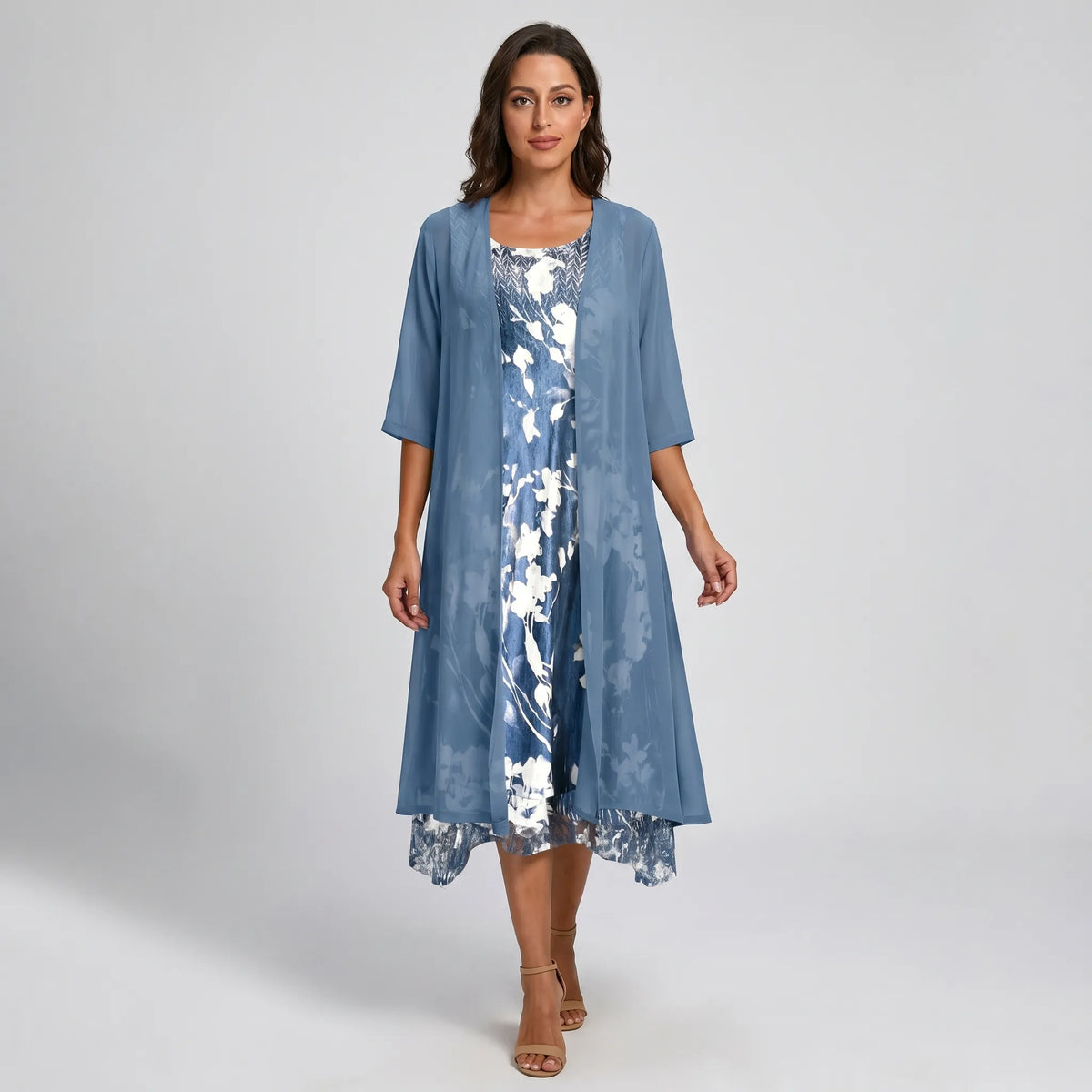 Eloïse midijurk voor dames met bloemenprint