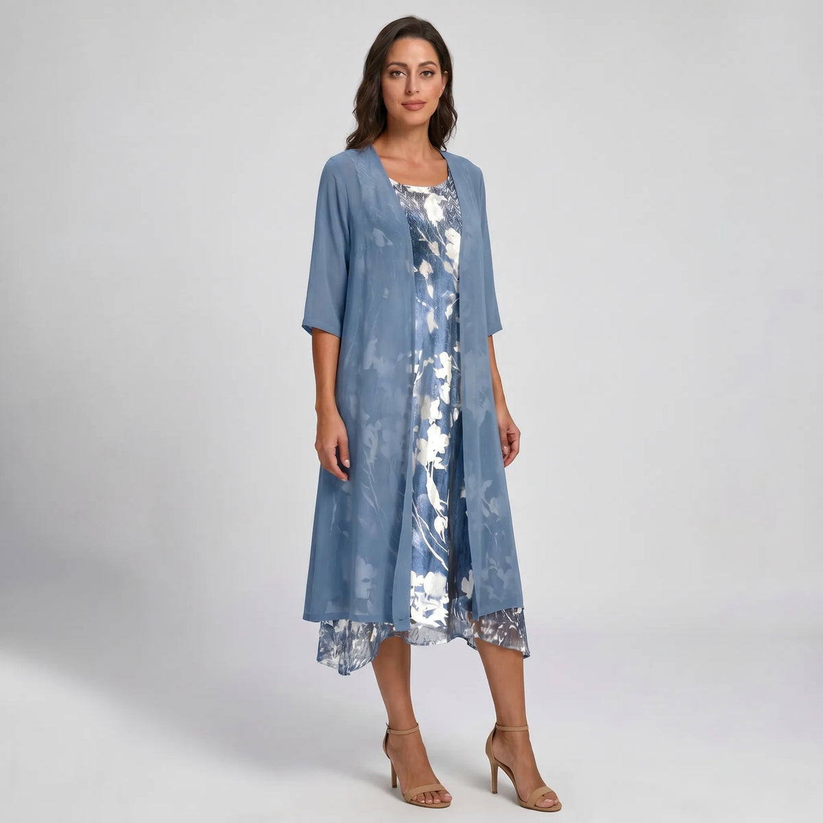 Eloïse midijurk voor dames met bloemenprint
