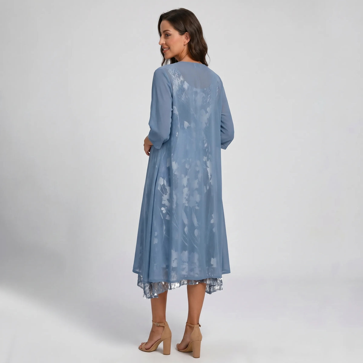 Eloïse midijurk voor dames met bloemenprint