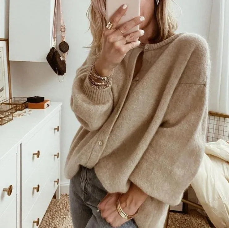 Erin lang oversized ribgebreid damesvest